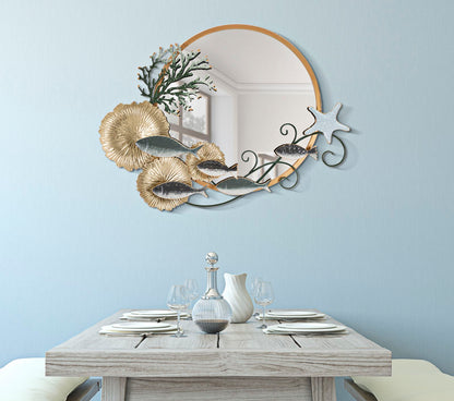 Espelho D Muro Fish Cm 88,9x7,6x65,4