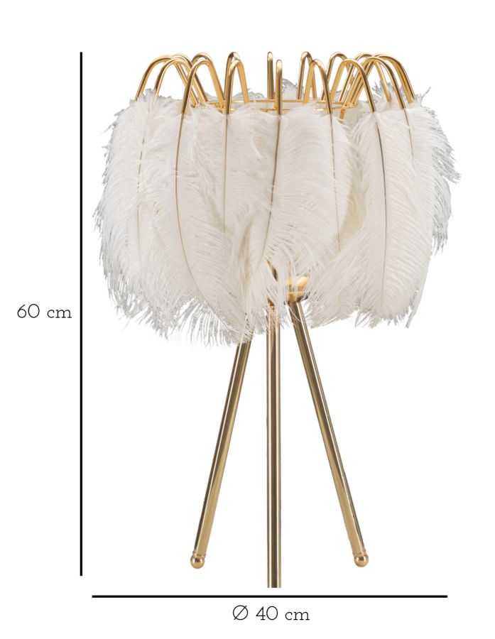 Candeeiro de Mesa Feather Stand Cm ø 40x60