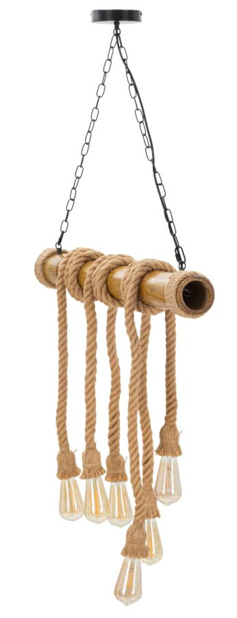 Candeeiro de Teto Bamboo Rope Cm 80x15x120