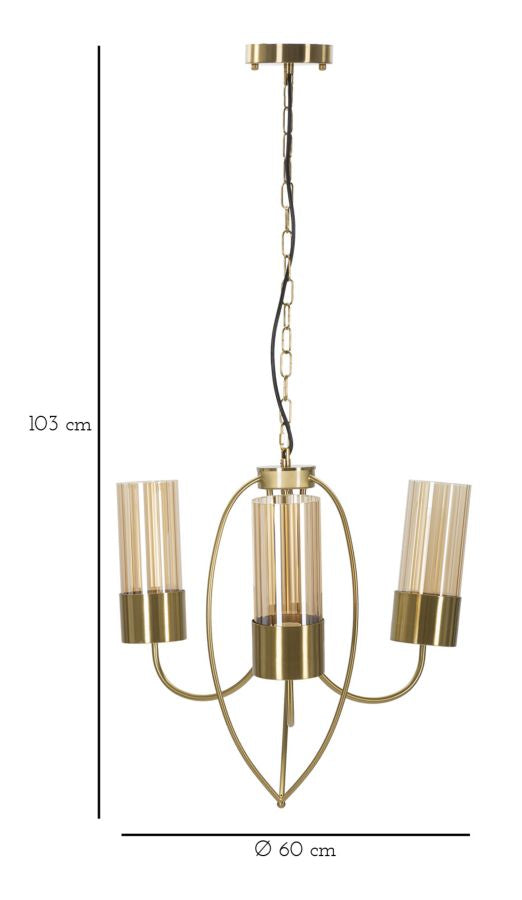 Candeeiro de Teto Versailles 3 Luci Cm ø 60x103
