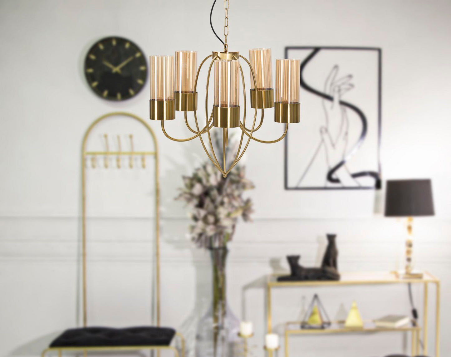 Candeeiro de Teto Versailles 5 Luci Cm ø 80x103