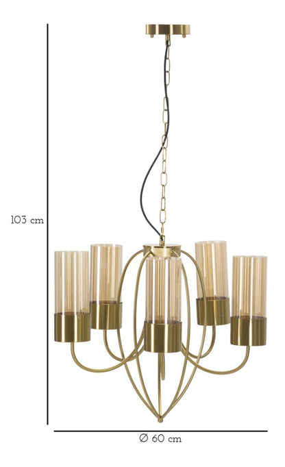 Candeeiro de Teto Versailles 5 Luci Cm ø 80x103