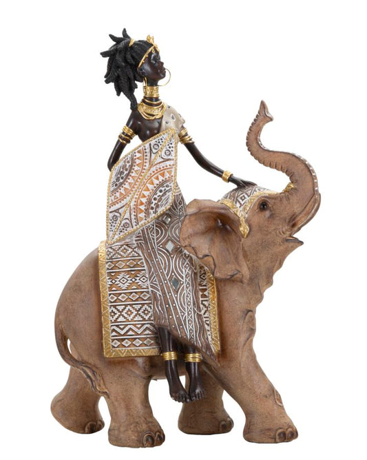 Masai Tribal com Elefante Cm 22,5x12x32,5