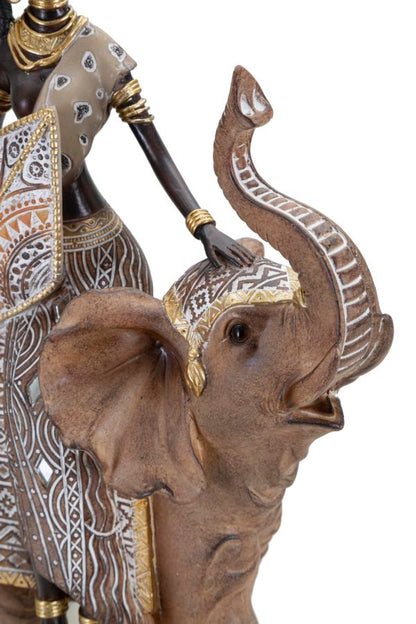 Masai Tribal com Elefante Cm 22,5x12x32,5
