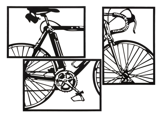 Painel de Parede Bike Conjunto 3pz Cm 40x1,3x60 (singolo Un.)