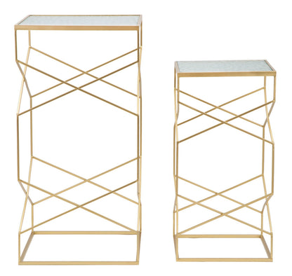 Mesa para telefone Glassy Par Cm 50x50x100-40x40x80