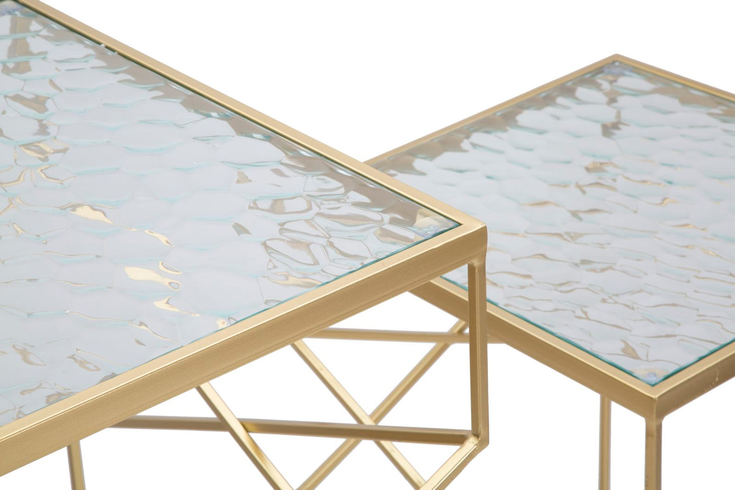 Mesa para telefone Glassy Par Cm 50x50x100-40x40x80