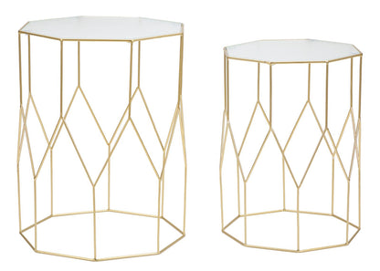 Mesas Auxiliares New Glass Par Cm ø 37x47-31x42