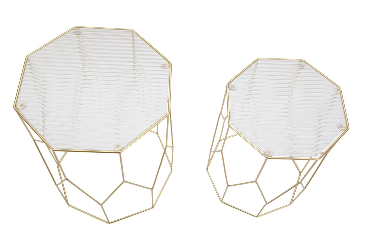 Mesas Auxiliares New Glass Par Cm ø 37x47-31x42