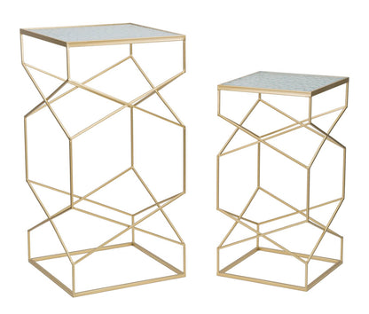 Mesa para telefone Glassy Par Cm 50x50x100-40x40x80