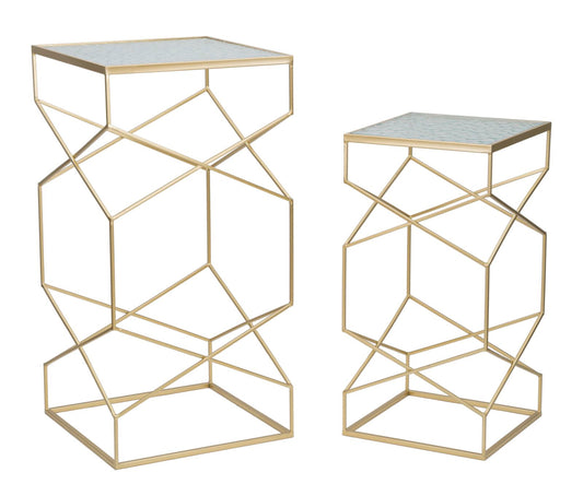 Mesa para telefone Glassy Par Cm 50x50x100-40x40x80