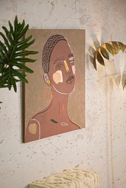 Pintura Sobre Tela Tribal -A- Cm 80x2,8x100