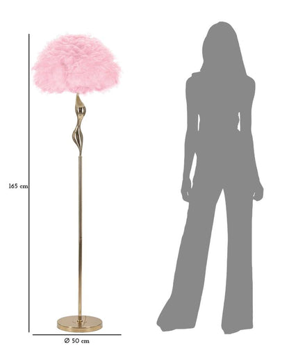 Candeeiro de Pé Slim Rosa Cm ø 50x165