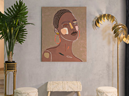 Pintura Sobre Tela Tribal -A- Cm 80x2,8x100
