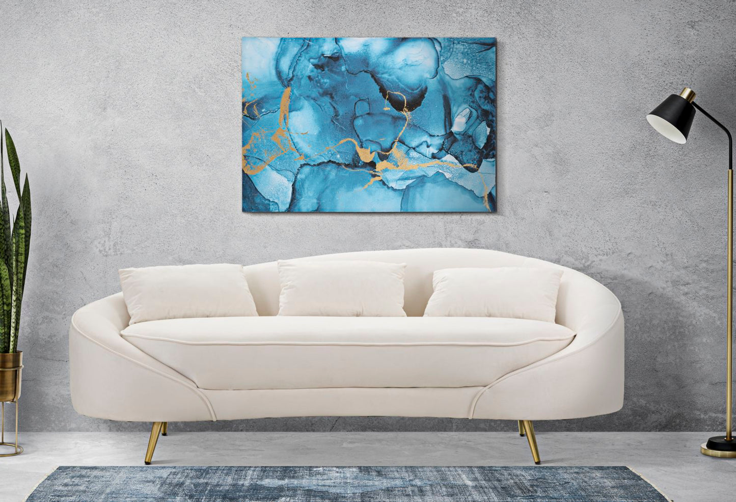 Estampa pintada Azul Rey Cm 80x3x120