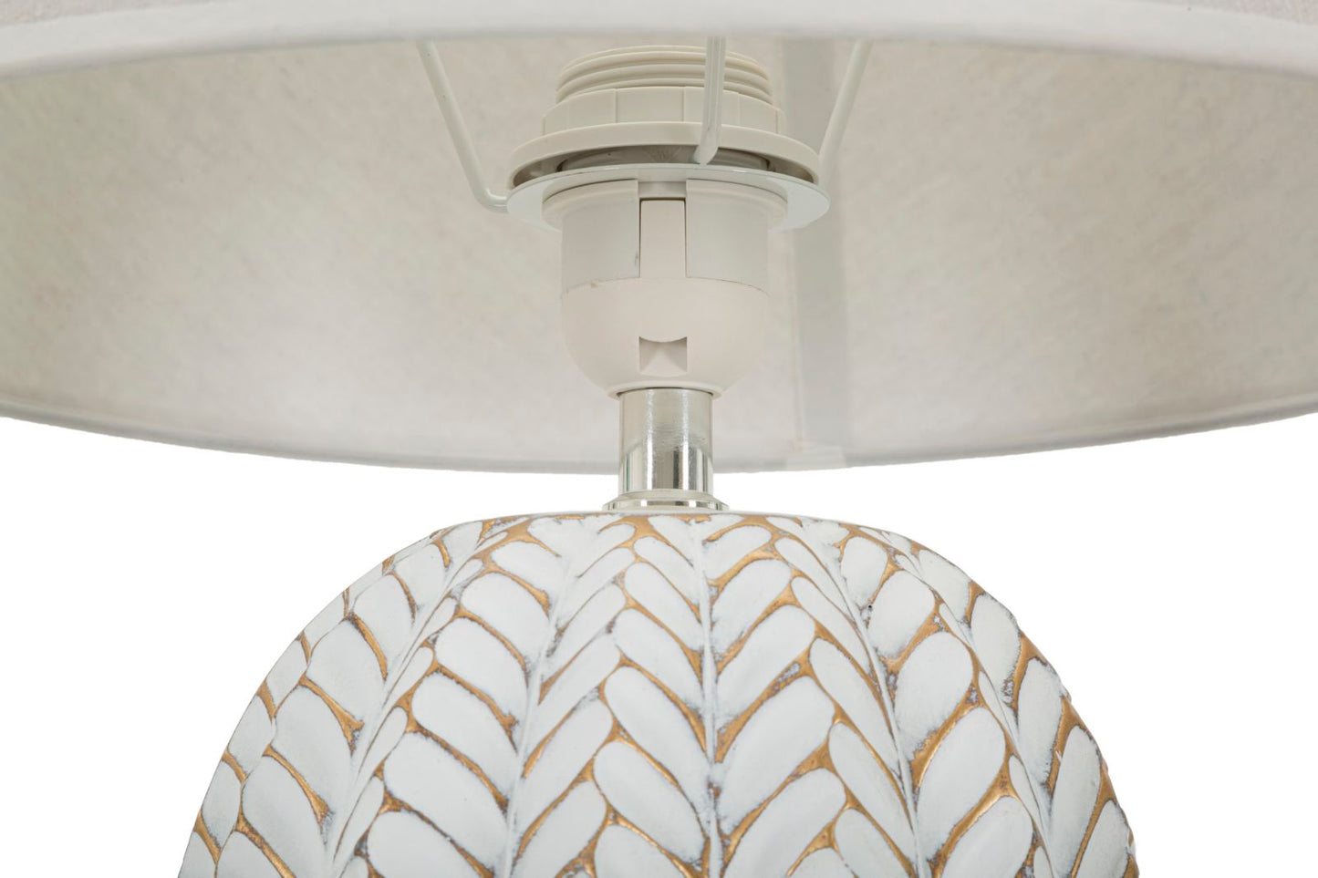 Candeeiro de Mesa Resina Folha Cm ø 35x65