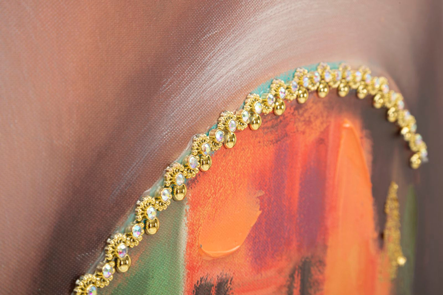 Pintura Sobre Tela com Moldura Deva -B- Cm 82x4,5x122