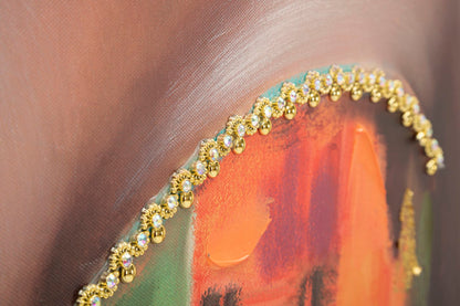 Pintura Sobre Tela com Moldura Deva -B- Cm 82x4,5x122