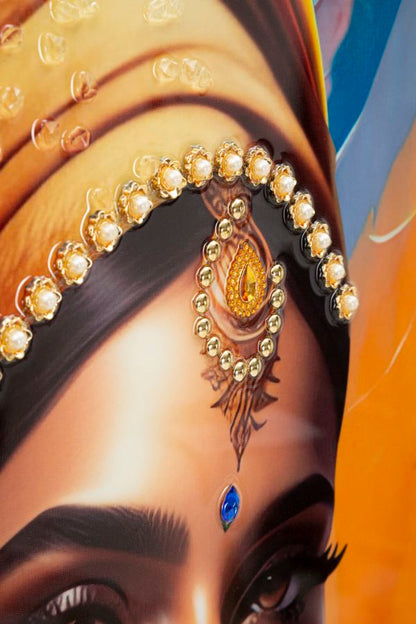 Pintura Sobre Tela com Moldura Samira -A- Cm 72x4,5x102