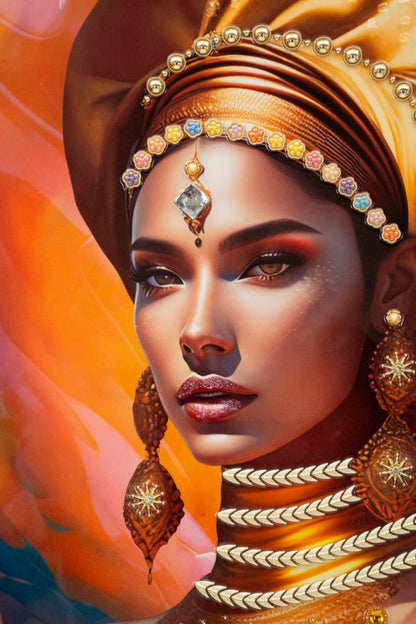 Pintura Sobre Tela com Moldura Samira -B- Cm 72x4,5x102