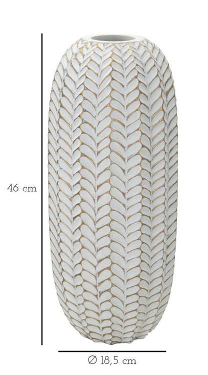 Jarra Resina Folha Cm ø 18,5x46