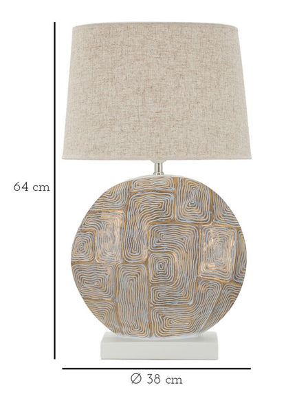 Candeeiro de Mesa Resina Eclips Cm ø 38x64