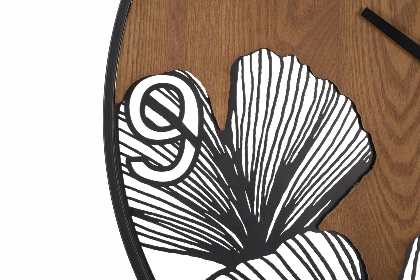 Relógio de Parede Super Wood Folha Cm ø 60x2