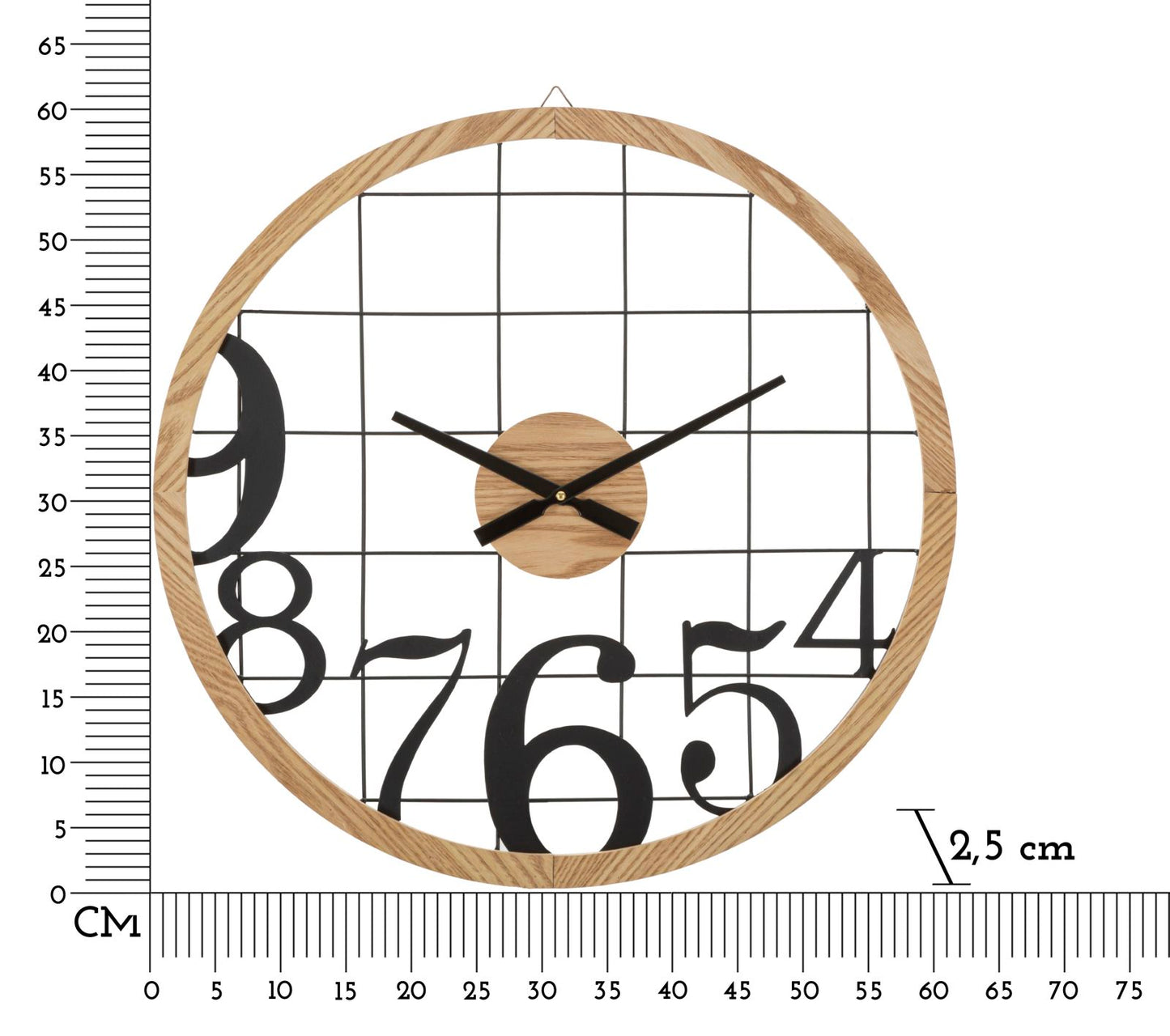 Relógio de Parede Numbers Cm ø 60x2,5