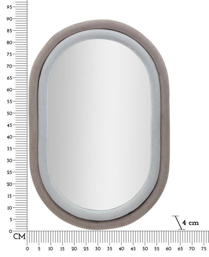 Espelho da Muto Antony Veludo Grigio Mix Cm 60x4x90