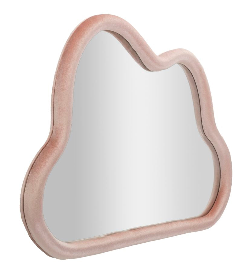Espelho de Parede Cloud Veludo Rosa Cm 90x4x60