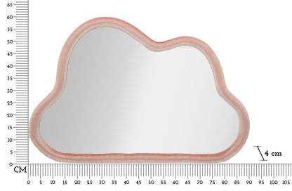 Espelho de Parede Cloud Veludo Rosa Cm 90x4x60