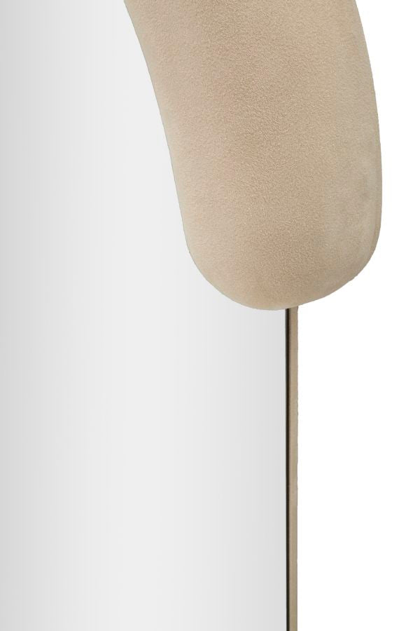 Espelho de Parede Chantal Veludo Creme Cm 60x7x160