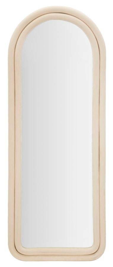 Espelho de Parede Cloe Veludo Creme Cm 60x4x160