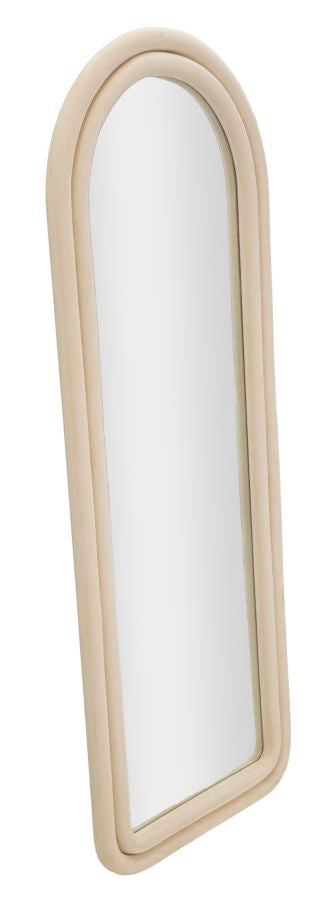 Espelho de Parede Cloe Veludo Creme Cm 60x4x160