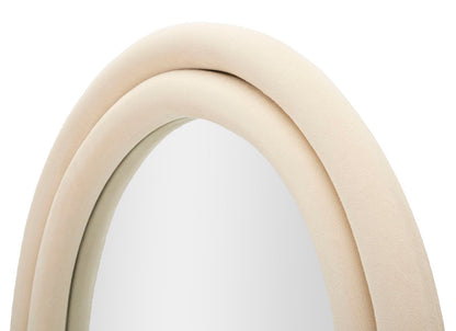 Espelho de Parede Cloe Veludo Creme Cm 60x4x160