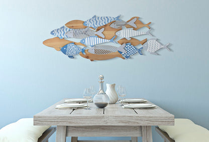 Painel de Parede Fish Sea Cm 91x3x33,5