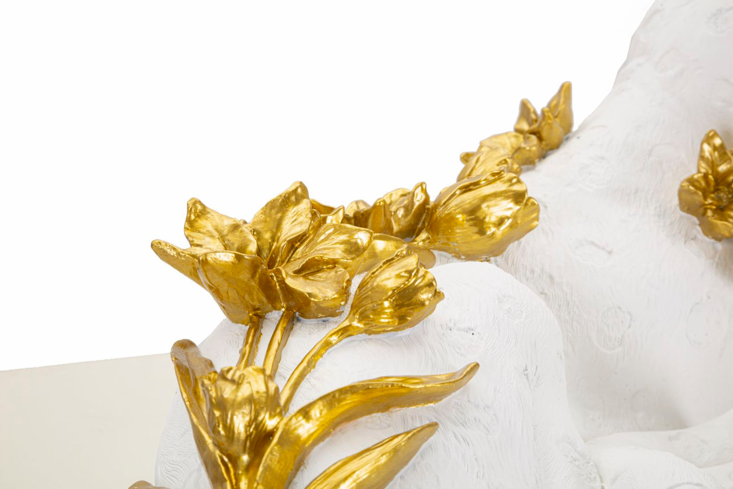 Leopardo Branco Dourado Cm 53x21,5x24