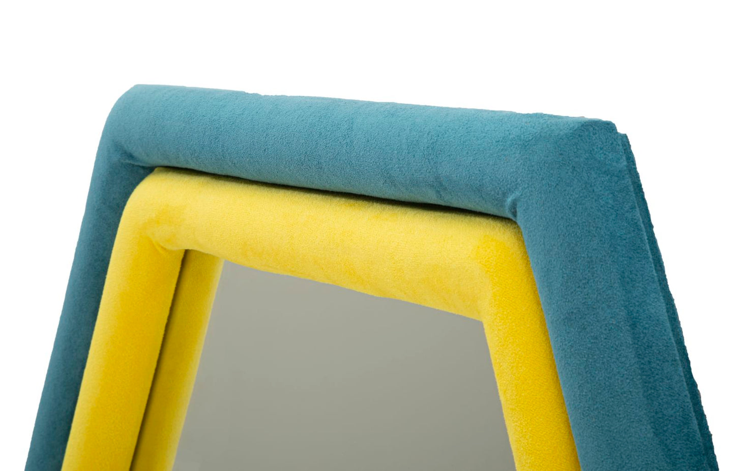 Espelho de Parede Tony Veludo Azul Giallo Cm 75x4x80