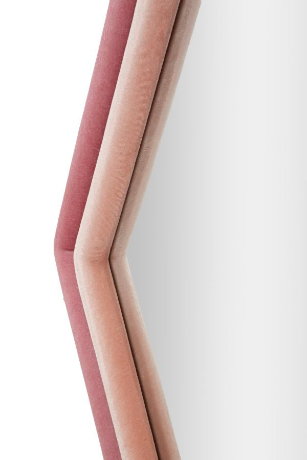 Espelho de Parede Tony Veludo Rosa Mix Cm 75x4x80