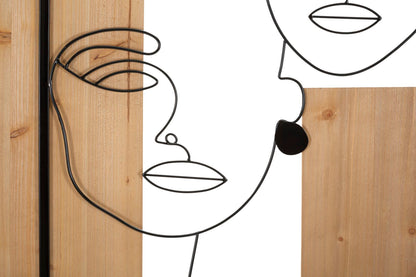 Painel de Parede Faces Ferro E Wood Cm 63x2x90