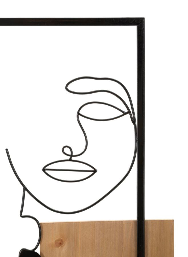 Painel de Parede Faces Ferro E Wood Cm 63x2x90