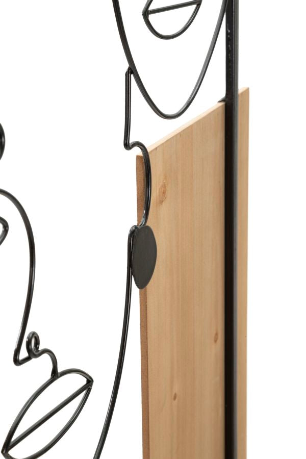 Painel de Parede Faces Ferro E Wood Cm 63x2x90