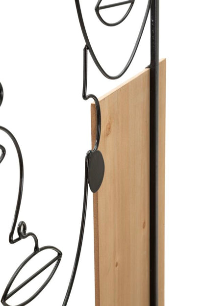Painel de Parede Faces Ferro E Wood Cm 63x2x90