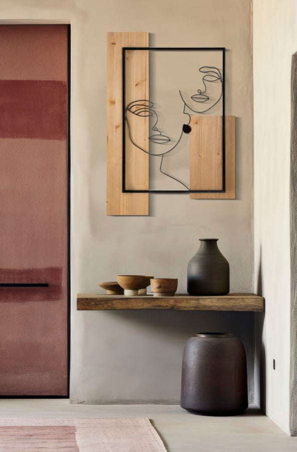 Painel de Parede Faces Ferro E Wood Cm 63x2x90