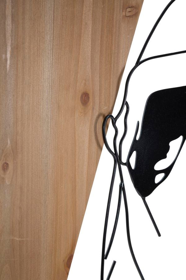 Painel de Parede StriPorta -B- Ferro E Wood Cm 50x2x90