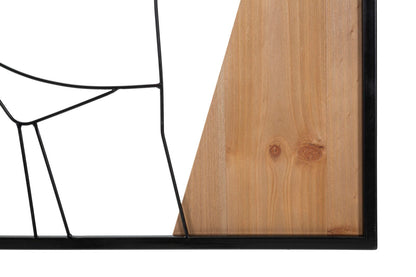 Painel de Parede StriPorta -B- Ferro E Wood Cm 50x2x90