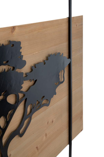 Painel de Parede Lagos Ferro E Wood Conjunto 3pz Cm 204x2x80 (72x2x80-60x2x80)