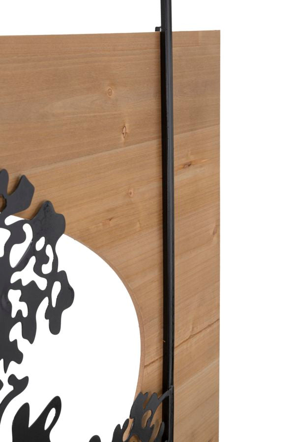 Painel de Parede Tree Ferro E Wood Conjunto 3pz Cm 176x2x90 (63x2x90-50x2x90)