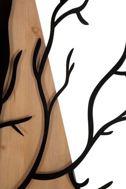 Painel de Parede Bird Ferro E Wood Conjunto 4pz 50x2x200 (50x2x50)