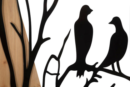 Painel de Parede Bird Ferro E Wood Conjunto 4pz 50x2x200 (50x2x50)